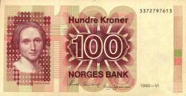 CARTAMONETA ESTERA - NORVEGIA - Harald V (1991) - 100 Corone 1993

BB+
