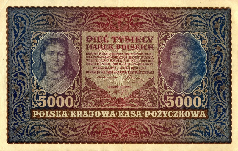 CARTAMONETA ESTERA - POLONIA - Repubblica (1919-1939) - 5.000 Marchi 07/07/1920...