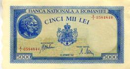 CARTAMONETA ESTERA - ROMANIA - Michele I (1940-1947) - 5.000 Lei 28/09/1943 Pick 55

qFDS