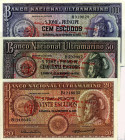 CARTAMONETA ESTERA - SAN THOMAS e PRINCE - Repubblica (1910) - 100 Escudos 01/06/1976 Pick 44/46 Assieme a 20 e 50 scudos, solo il 20 sc. È BB+ - Lott...
