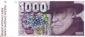 CARTAMONETA ESTERA - SVIZZERA - Confederazione - 1.000 Franchi

BB+