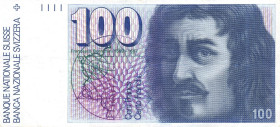CARTAMONETA ESTERA - SVIZZERA - Confederazione - 100 Franchi Pieghe

BB