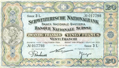 CARTAMONETA ESTERA - SVIZZERA - Confederazione - 20 Franchi 01/01/1916 Pressato

BB+