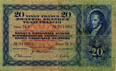 CARTAMONETA ESTERA - SVIZZERA - Confederazione - 20 Franchi 15/08/1940

qBB