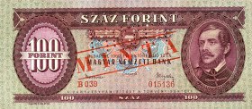 CARTAMONETA ESTERA - UNGHERIA - Repubblica - 100 Fiorini 12/10/1962 Pick 171s MINTA

qSPL