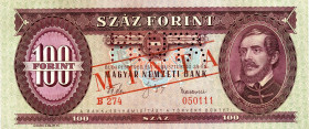 CARTAMONETA ESTERA - UNGHERIA - Repubblica - 100 Fiorini 24/08/1960 Pick 171s MINTA

SPL