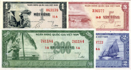 CARTAMONETA ESTERA - VIETNAM DEL SUD - Repubblica - Serie (1955) Pick 11/14 R 4 valori

qFDS÷FDS