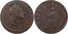 1723 Wood's Hibernia Farthing. Martin 3.3-Bc.2, W-12350. Rarity-4. DEI. GRATIA. REX. VF-35 (PCGS).