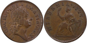 1723 Wood's Hibernia Farthing. Martin 3.19-Bb.3, W-12290. Rarity-6. DEI. GRATIA. REX. VF-30 (PCGS).