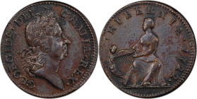 1722 Wood's Hibernia Halfpenny. Martin 4.12-Be.1, W-12790. Rarity-5. First Type, Harp at Left. EF Details--Environmental Damage (PCGS).