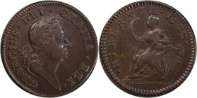 1723/2 Wood's Hibernia Halfpenny. Martin 3.4-Db.1, W-12850. Rarity-3. VF-35 (PCGS).