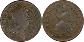 1723 Wood's Hibernia Halfpenny. Martin 4.33-Gb.2, W-13120. Rarity-3. VF Details--Environmental Damage (PCGS).