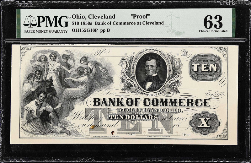 Cleveland, Ohio. Bank of Commerce at Cleveland. 18xx $10. PMG Choice Uncirculate...