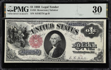 Fr. 34. 1880 $1 Legal Tender Note. PMG Very Fine 30.

PMG comments "Previously Mounted".

Estimate: $250.00- $350.00