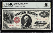 Fr. 36. 1917 $1 Legal Tender Note. PMG Extremely Fine 40.

Teehee - Burke signature combination.

From the Cartwright Collection.

Estimate: $20...