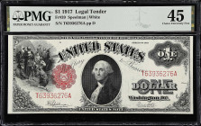 Fr. 39. 1917 $1 Legal Tender Note. PMG Choice Extremely Fine 45.

A popular type in this mid-grade level.

From the Cartwright Collection.

Esti...