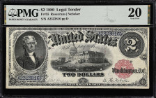 Fr. 55. 1880 $2 Legal Tender Note. PMG Very Fine 20.

Rosecrans - Nebeker signature combination.

Estimate: $300.00- $500.00