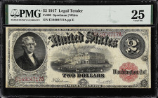 Fr. 60. 1917 $2 Legal Tender Note. PMG Very Fine 25.

Speelman - White signature combination.

Estimate: $200.00- $300.00