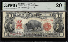 Fr. 122m. 1901 $10 Legal Tender Mule Note. PMG Very Fine 20.

Back plate 340. Mule note.

Estimate: $1000.00- $1500.00