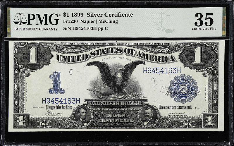 Fr. 230. 1899 $1 Silver Certificate. PMG Choice Very Fine 35.

Napier - McClun...