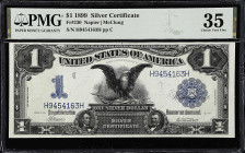 Fr. 230. 1899 $1 Silver Certificate. PMG Choice Very Fine 35.

Napier - McClung signature combination. A bright mid-grade black eagle ace.

From t...