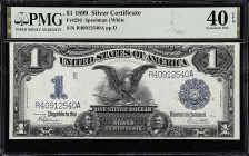 Fr. 236. 1899 $1 Silver Certificate. PMG Extremely Fine 40 EPQ.

This Black Eagle Ace is offered in a mid-grade and with PMG's important EPQ qualifi...
