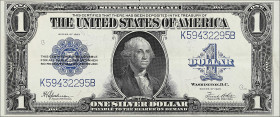 Fr. 237. 1923 $1 Silver Certificate. Choice Very Fine.

Nice embossing. Repair in margin.

Estimate: $80.00- $120.00