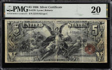 Fr. 270. 1896 $5 Silver Certificate. PMG Very Fine 20.

Lyons - Roberts signature combination.

Estimate: $2000.00- $3000.00