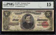 Fr. 363. 1891 $5 Treasury Note. PMG Choice Fine 15.

An open back $5 from the 1891 Series. Sought after in any grade level.

Estimate: $500.00- $7...