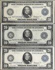 Lot of (3). Fr. 977, 978 & 979A. 1914 $20 Federal Reserve Notes. Cleveland. Very Fine.

A trio of Cleveland $20's. Pinholes are on one of the notes....