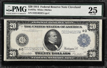 Fr. 979a. 1914 $20 Federal Reserve Note. Cleveland. PMG Very Fine 25.

White - Mellon signature combination.

Estimate: $150.00- $200.00