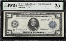 Fr. 998. 1914 $20 Federal Reserve Note. Minneapolis. PMG Very Fine 25.

Burke - Houston signature combination.

Estimate: $150.00- $200.00