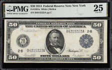 Fr. 1031a. 1914 $50 Federal Reserve Note. New York. PMG Very Fine 25.

White - Mellon signature combination.

Estimate: $400.00- $600.00