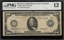 Fr. 1038. 1914 $50 Federal Reserve Note. Cleveland. PMG Fine 12.

Burke - Houston signature combination.

Estimate: $100.00- $150.00