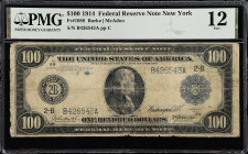 Fr. 1088. 1914 $100 Federal Reserve Note. New York. PMG Fine 12.

Burke - McAdoo signature combination.

Estimate: $400.00- $600.00