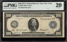 Fr. 1089. 1914 $100 Federal Reserve Note. New York. PMG Very Fine 20.

Burke - Glass signature combination.

Estimate: $800.00- $1200.00