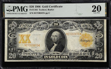 Fr. 1186. 1906 $20 Gold Certificate. PMG Very Fine 20.

Teehee - Burke signature combination.

Estimate: $200.00- $300.00