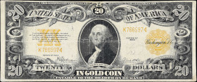 Fr. 1187m. 1922 $20 Gold Certificate Mule Note. Fine.

Tear. Tape. Internal Tear.

Estimate: $150.00- $250.00