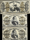 Lot of (3) Fr. 1294, 1295 & 1366. 25 & 50 Cents. Third Issue. Choice Very Fine to Choice Uncirculated.

Fr. 1295 is in AU condition, Fr. 1294 is in ...