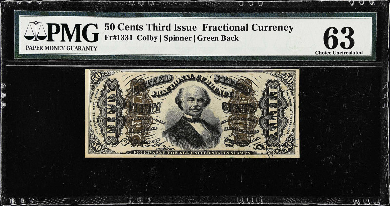 Fr. 1331. 50 Cents. Third Issue. PMG Choice Uncirculated 63.

PMG comments "Gr...