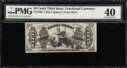Fr. 1362. 50 Cents. Third Issue. PMG Extremely Fine 40.

Green back.

Estimate: $80.00- $120.00