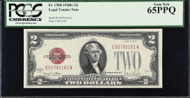 Fr. 1508. 1928G $2 Legal Tender Note. PCGS Currency Gem New 65 PPQ.

Gem.

Estimate: $80.00- $120.00