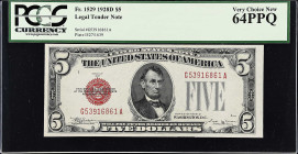 Fr. 1529. 1928D $5 Legal Tender Note. PCGS Currency Very Choice New 64 PPQ.

Nearly Gem.

Estimate: $100.00- $150.00