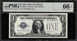 Fr. 1600. 1928 $1 Silver Certificate. PMG Gem Uncirculated 66 EPQ.

A-A block. Gem.

Estimate: $200.00- $300.00