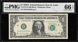 Lot of (13). Fr. 1915-H. 1988A $1 Federal Reserve Notes. St. Louis. PMG Gem Uncirculated 65 EPQ to Superb Gem Unc 67 EPQ. Consecutive.

Consecutive ...