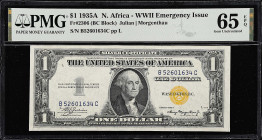 Fr. 2306. 1935A $1 North Africa Emergency Note. PMG Gem Uncirculated 65 EPQ.

B-C block. Key to any collection in this Gem grade level.

Estimate:...