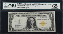 Fr. 2306. 1935A $1 North Africa Emergency Note. PMG Gem Uncirculated 65 EPQ.

I-C block. Gem.

Estimate: $300.00- $500.00