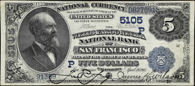 San Francisco, California. $5 1882 Date Back. Fr. 537. The Wells Fargo Nevada NB. Charter #5105. Very Fine.

Pinhole.

Estimate: $300.00- $500.00