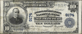 San Francisco, California. $10 1902 Plain Back. Fr. 626. The Anglo & London Paris NB. Charter #9174.

Pinholes.

Estimate: $150.00- $200.00