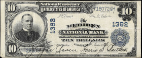 Meriden, Connecticut. $10 1902 Plain Back. Fr. 624. The Meriden NB. Charter #1382. Very Fine. 

Pinholes. Holes. Internal Tear.

Estimate: $100.00...